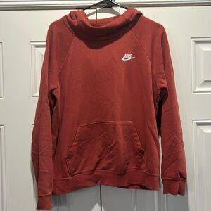 Salmon hooded Nike sweatshirt Medium